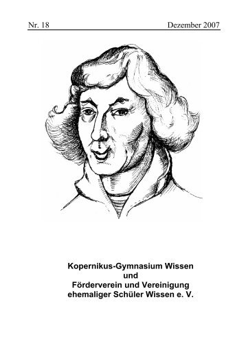 Nr. 18 Dezember 2007 Kopernikus-Gymnasium Wissen ... - science