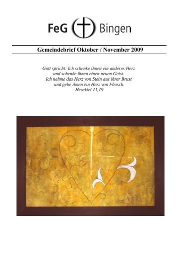 Gemeindebrief Oktober / November 2009 - FeG Bingen
