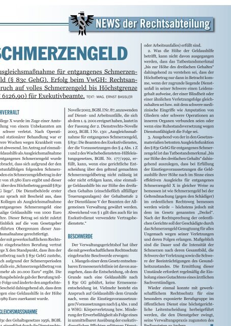 Ausgabe 8/2006 - Gewerkschaft Öffentlicher Dienst