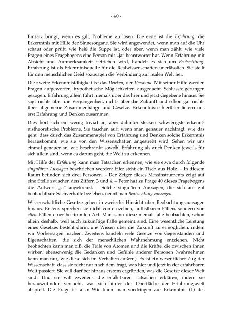 Wissenschaftsphilosophie der Sozialwissenschaften - Open ...