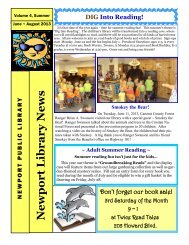 summer newsletter - Carteret County Public Library