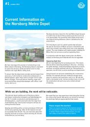 Current Information on the Norsborg Metro Depot #1 october 2011 - SL