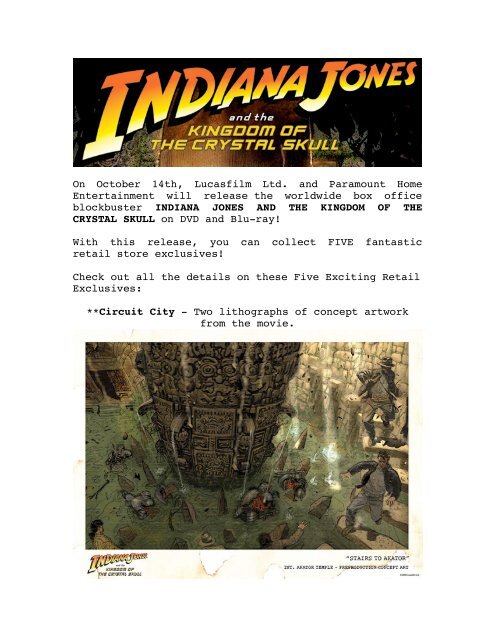 Indiana Jones Kingdom of the Crystal Skull DVD - Master Collector ...