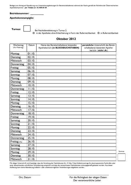 Formulare 2012.pdf - Österreichische Apothekerkammer