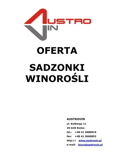 OFERTA SADZONKI WINORO?LI