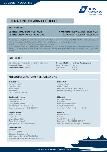 Stena Line CombinatietiCket - DFDS.com