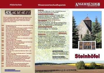 NGERM Ü NDE A Uckermark Wissenswertes ... - Angermünde