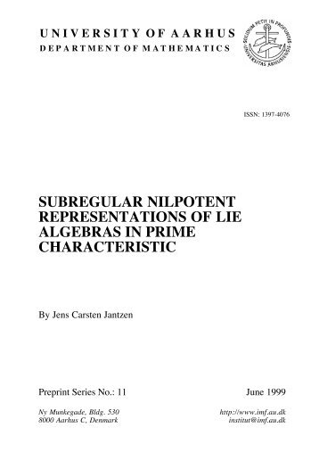 subregular nilpotent representations of lie algebras in prime ...