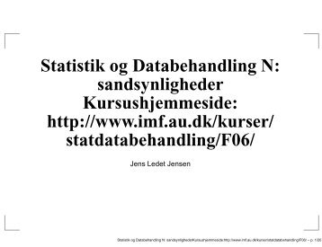Slides: Sandsynligheder (Ny: 2006)