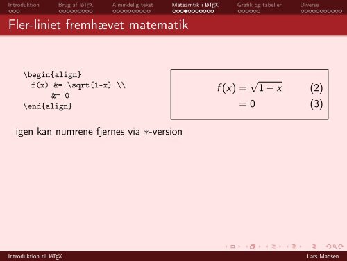 Introduktion til LaTeX - Aarhus Universitet