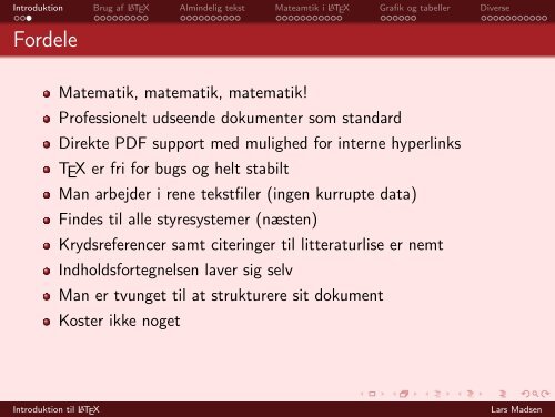 Introduktion til LaTeX - Aarhus Universitet