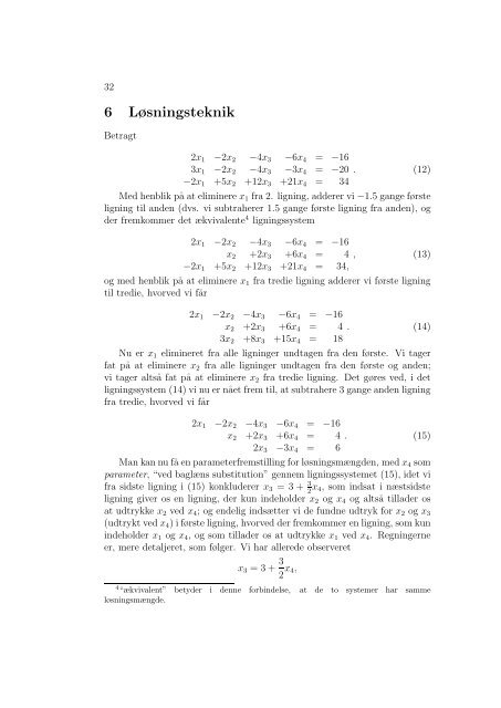 Lineær Algebra Differentialligninger