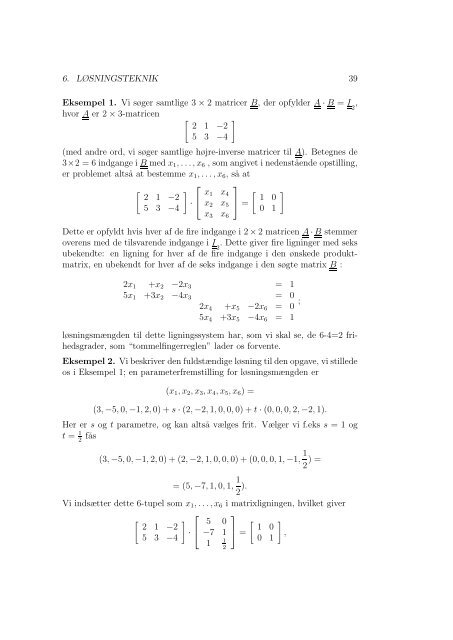 Lineær Algebra Differentialligninger