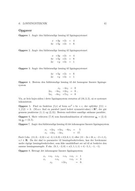 Lineær Algebra Differentialligninger