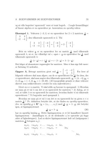 Lineær Algebra Differentialligninger