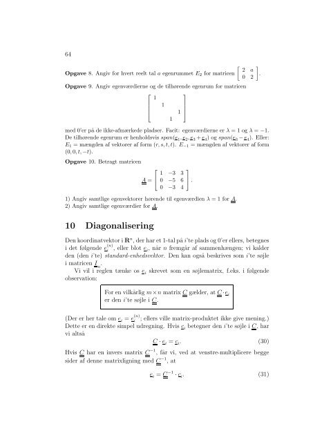 Lineær Algebra Differentialligninger