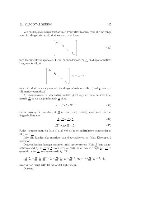 Lineær Algebra Differentialligninger