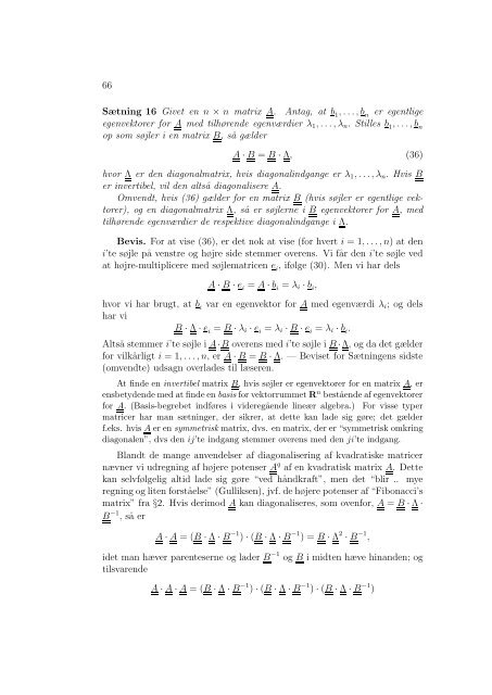 Lineær Algebra Differentialligninger