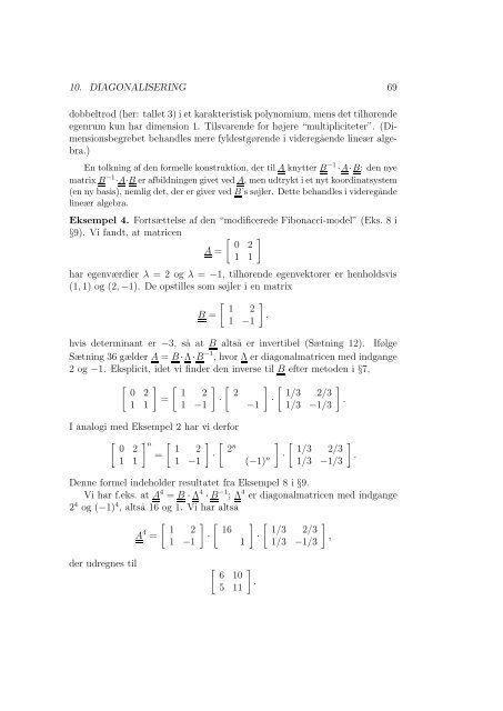 Lineær Algebra Differentialligninger