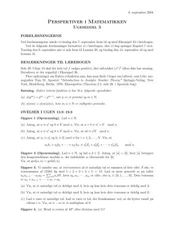 Perspektiver i Matematikken