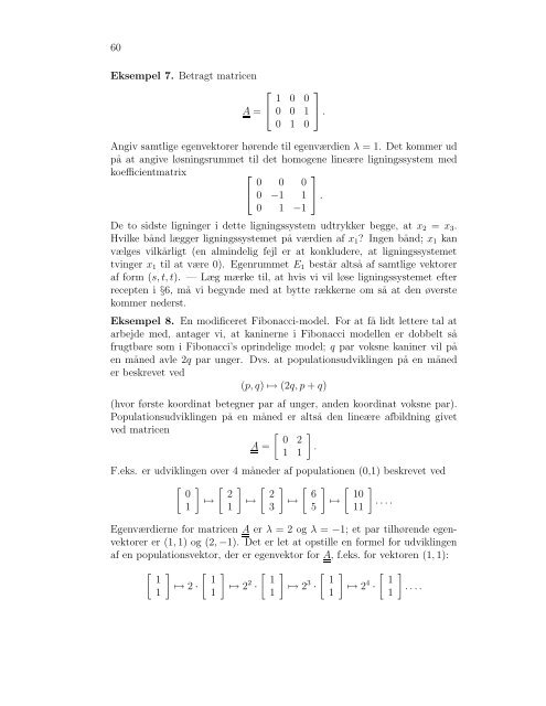 Lineær Algebra Differentialligninger