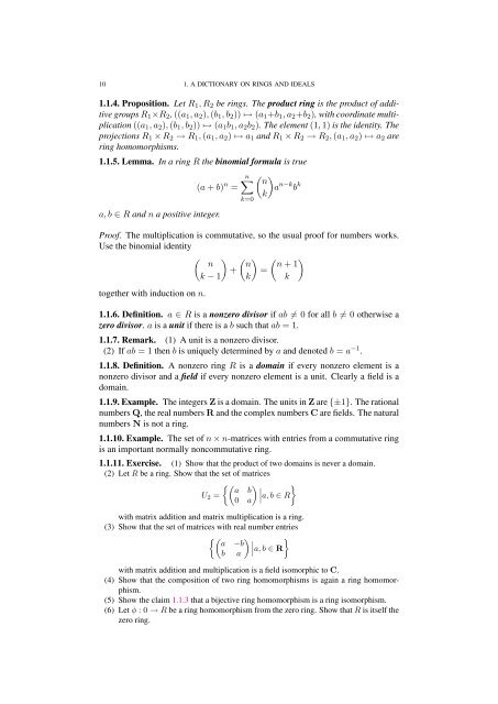 Commutative algebra - Department of Mathematical Sciences - old ...