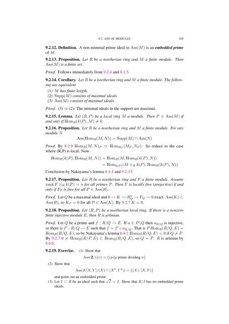 Commutative algebra - Department of Mathematical Sciences - old ...