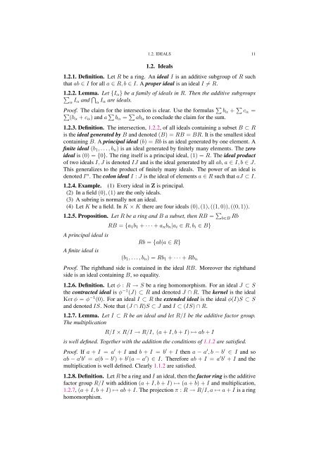 Commutative algebra - Department of Mathematical Sciences - old ...