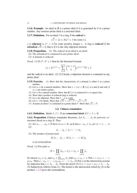Commutative algebra - Department of Mathematical Sciences - old ...