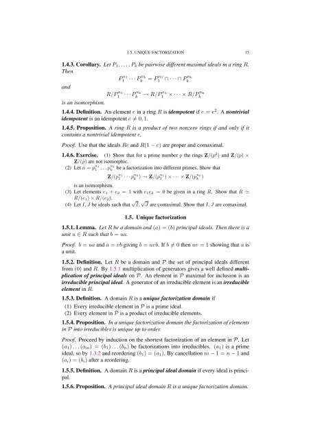 Commutative algebra - Department of Mathematical Sciences - old ...