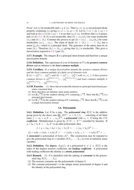 Commutative algebra - Department of Mathematical Sciences - old ...