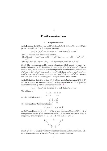 Commutative algebra - Department of Mathematical Sciences - old ...