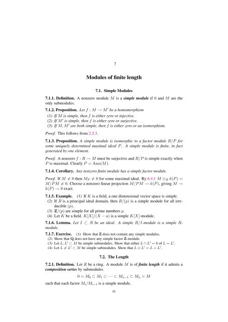 Commutative algebra - Department of Mathematical Sciences - old ...