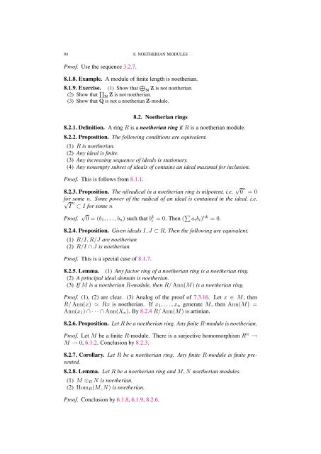 Commutative algebra - Department of Mathematical Sciences - old ...