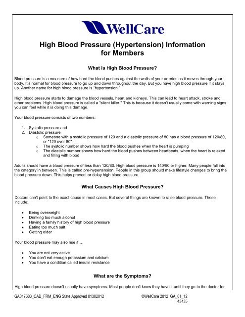 High Blood Pressure - WellCare