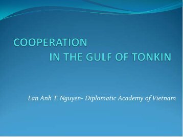 Co-operation in the Gulf of Tonkin - Centre for International Law