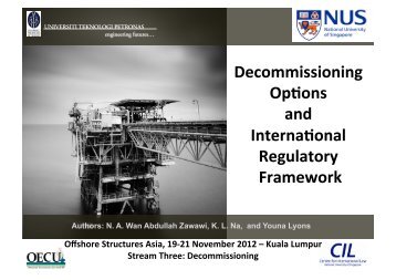 Decommissioning options and the International Regulatory Framework