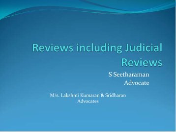 Reviews Including Judicial Reviews