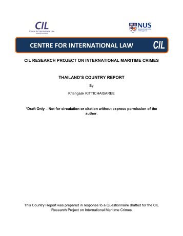 Thailand's Country Report - Centre for International Law