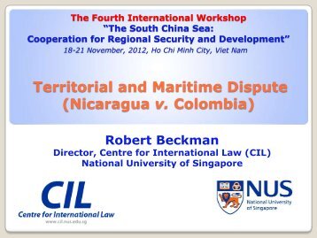 Territorial and Maritime Dispute (Nicaragua v. Colombia) - Centre for ...