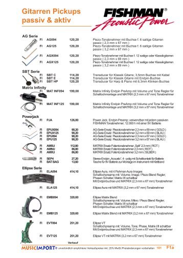 Gitarren Pickups passiv & aktiv