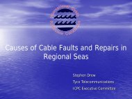 Causes of Cable Faults and Repairs in Regional Seas