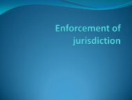 Enforcement of Jurisdiction - Centre for International Law