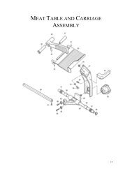 MEAT TABLE AND CARRIAGE ASSEMBLY - Berkel Sales & Service