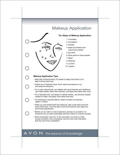 Makeup Application - Avon the beauty of knowledge