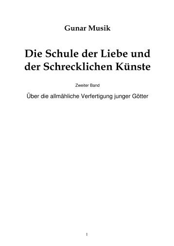 Die Schule der Liebe und der Schrecklichen Künste - Auszüge aus ...