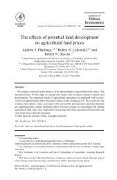 The effects of potential land development on agricultural land prices