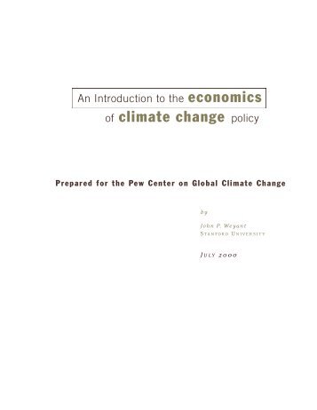 An Introduction to the economics of climate change policy