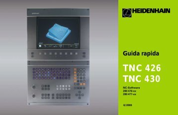 TNC 426 TNC 430 Guida rapida - heidenhain - DR. JOHANNES ...