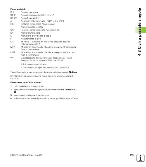 4.4 Cicli di asportazione trucioli - heidenhain